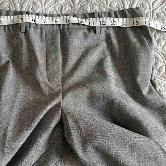 Talbots Women's Grey Plaid Cambridge Trousers, Size 8 - Picture 9 of 13